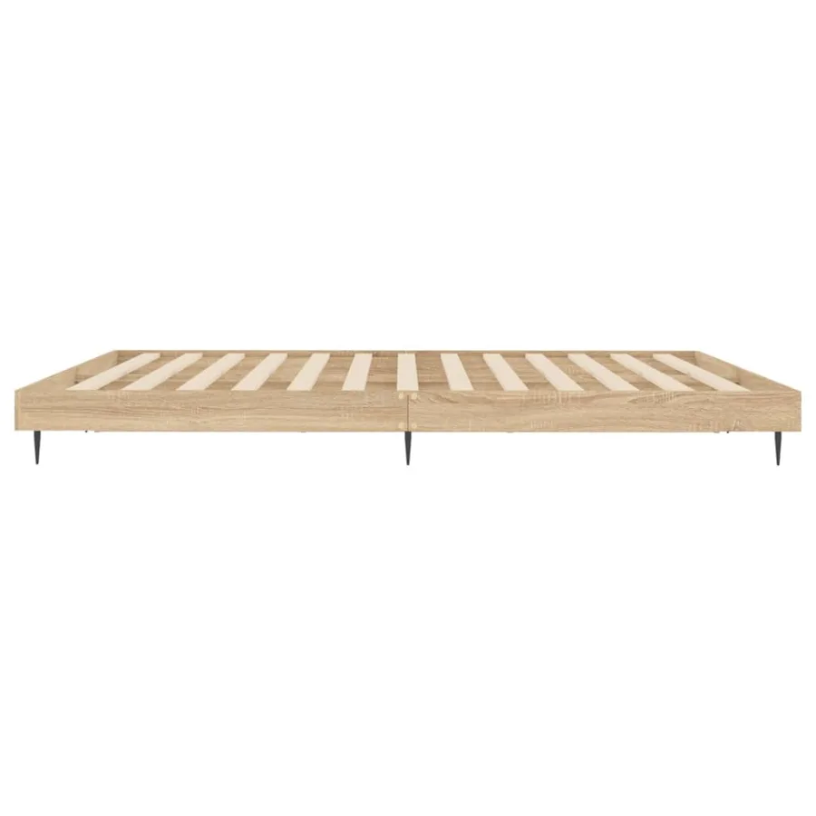 Cadre de lit sans matelas chêne sonoma 120x200 cm - 7