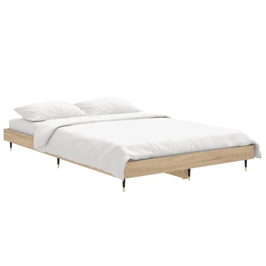 Cadre de lit sans matelas chêne sonoma 120x190 cm - 4