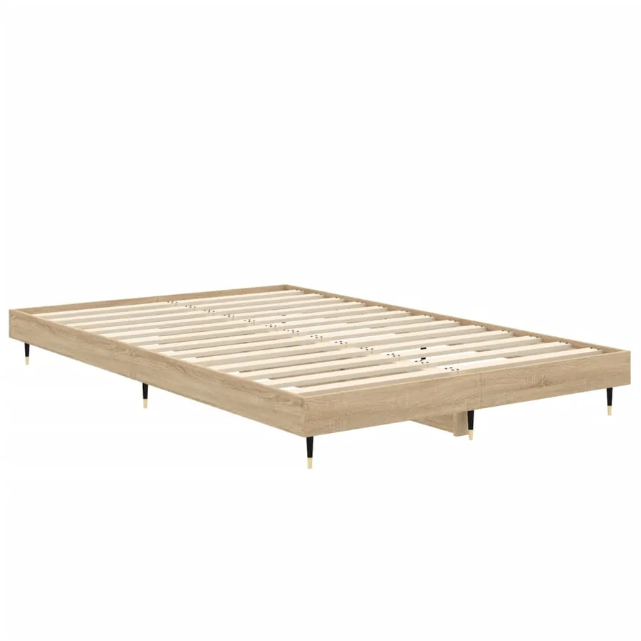 Cadre de lit sans matelas chêne sonoma 120x190 cm - 5