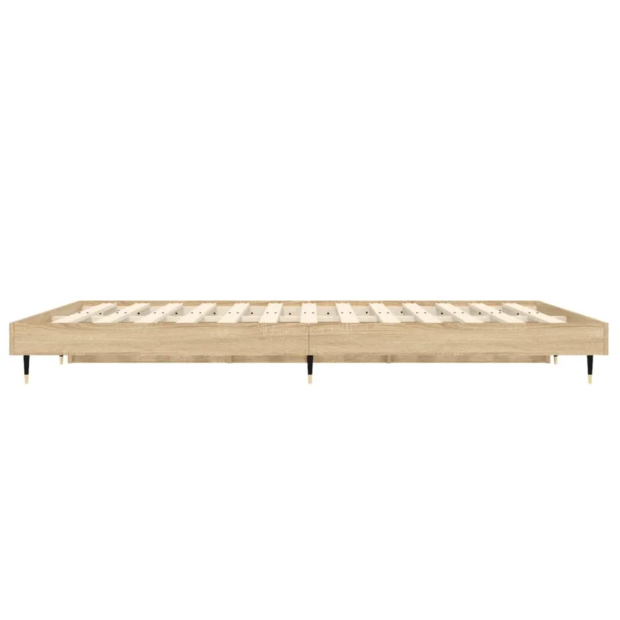 Cadre de lit sans matelas chêne sonoma 120x190 cm - 7