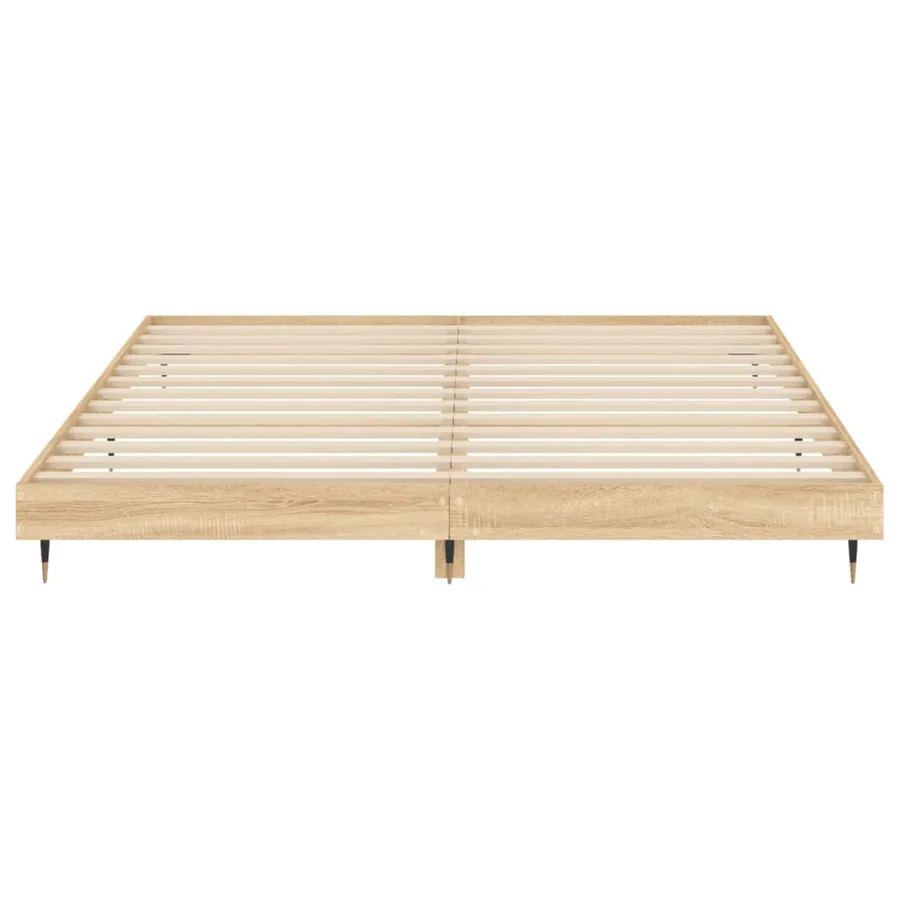 Cadre de lit sans matelas chêne sonoma 200x200 cm - 6