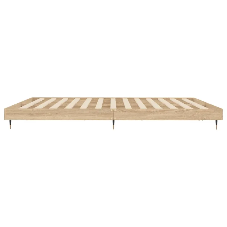 Cadre de lit sans matelas chêne sonoma 200x200 cm - 7