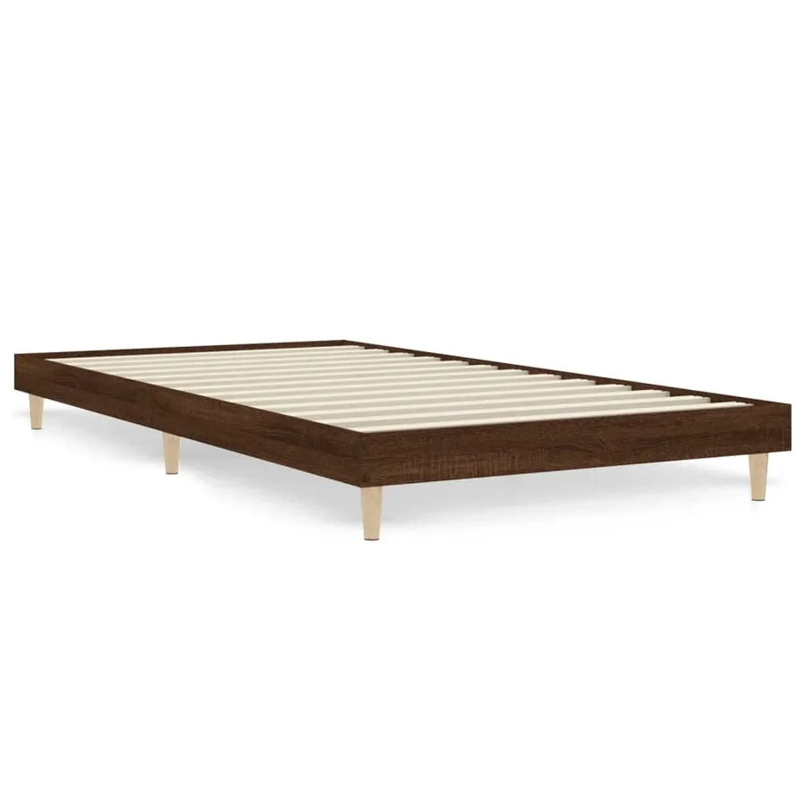 Cadre de lit sans matelas chêne marron 100x200 cm - 2