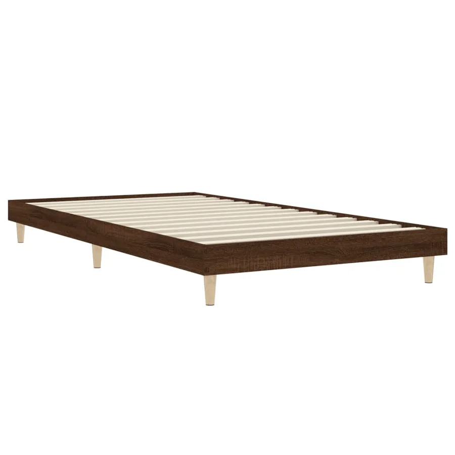 Cadre de lit sans matelas chêne marron 100x200 cm - 3