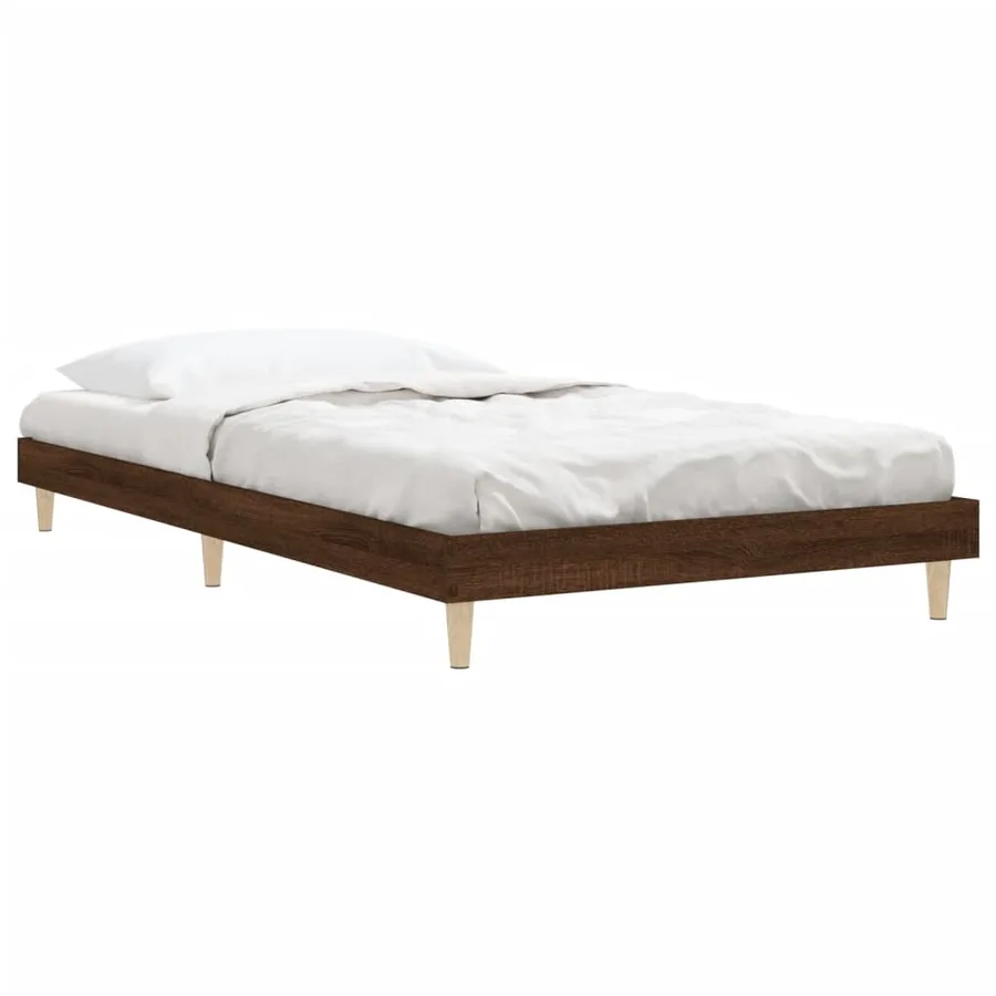 Cadre de lit sans matelas chêne marron 100x200 cm - 5