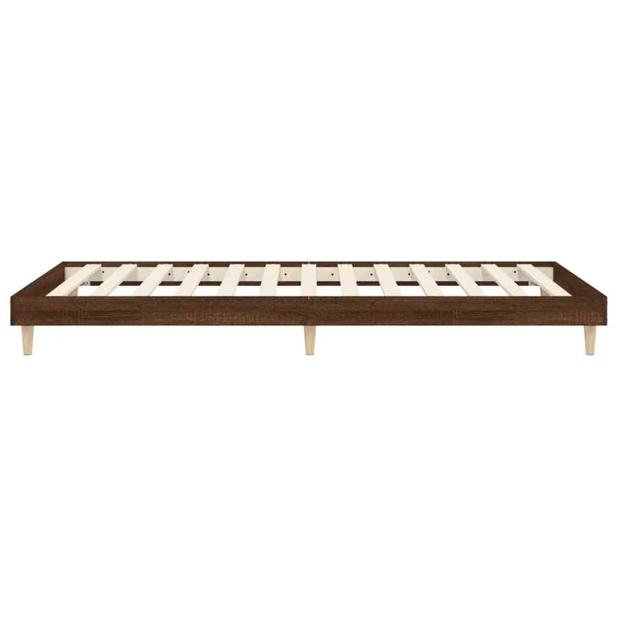 Cadre de lit sans matelas chêne marron 100x200 cm - 7