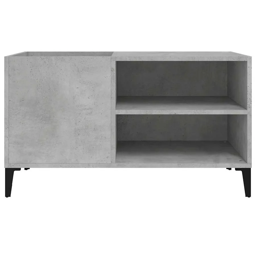 Armoire à disques gris béton 84,5x38x48 cm bois d'ingénierie - 5