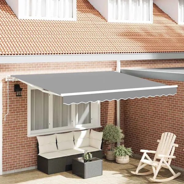 Cadre d'auvent Blanc 350 x 250 cm Aluminium