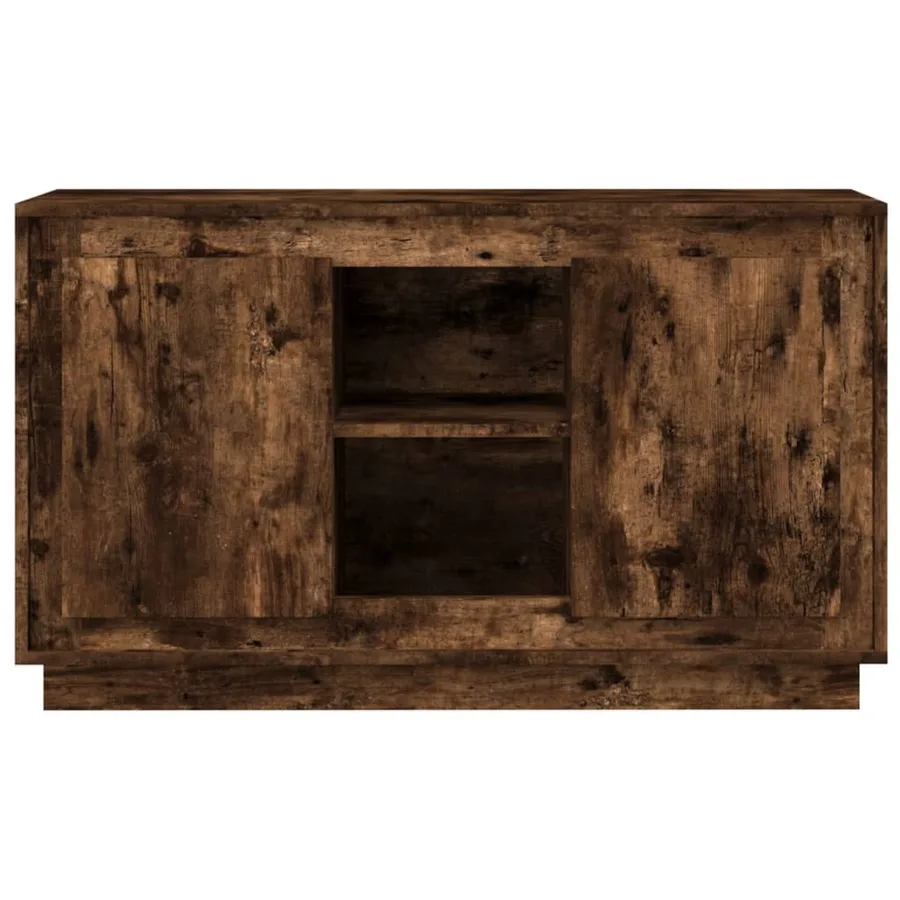Buffet chêne fumé 102x35x60 cm bois d'ingénierie - 5