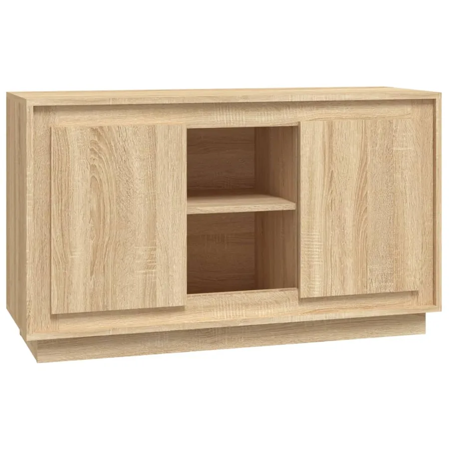 Buffet chêne sonoma 102x35x60 cm bois d'ingénierie - 2