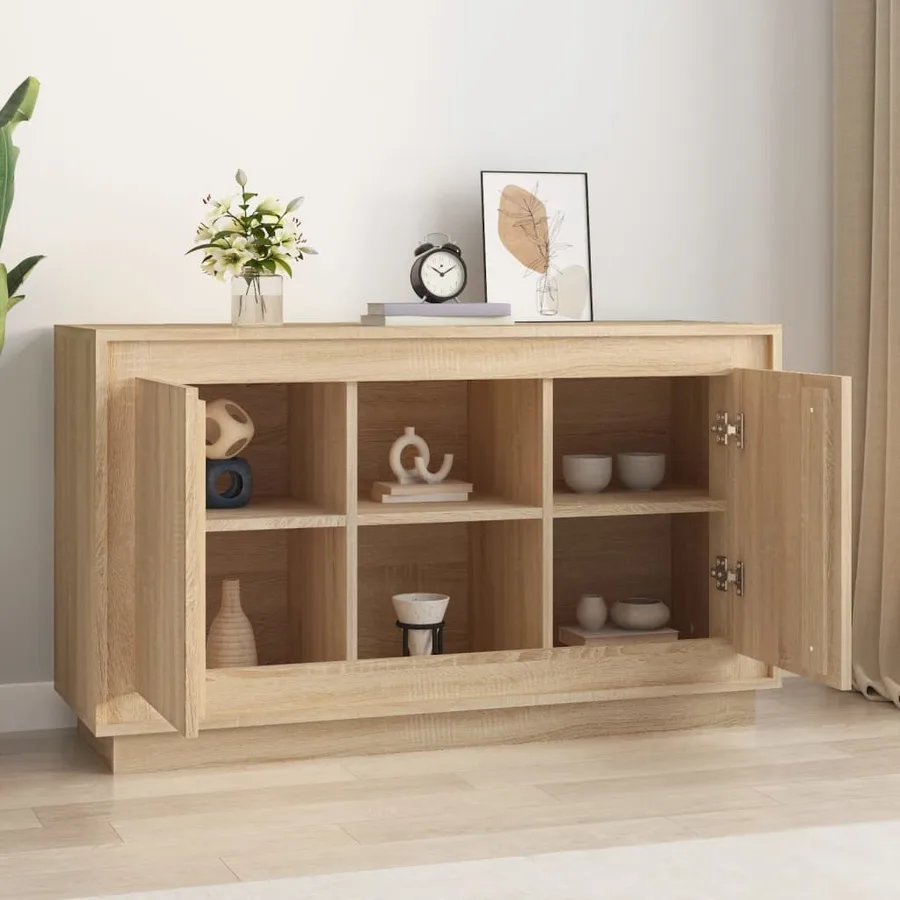 Buffet chêne sonoma 102x35x60 cm bois d'ingénierie - 3