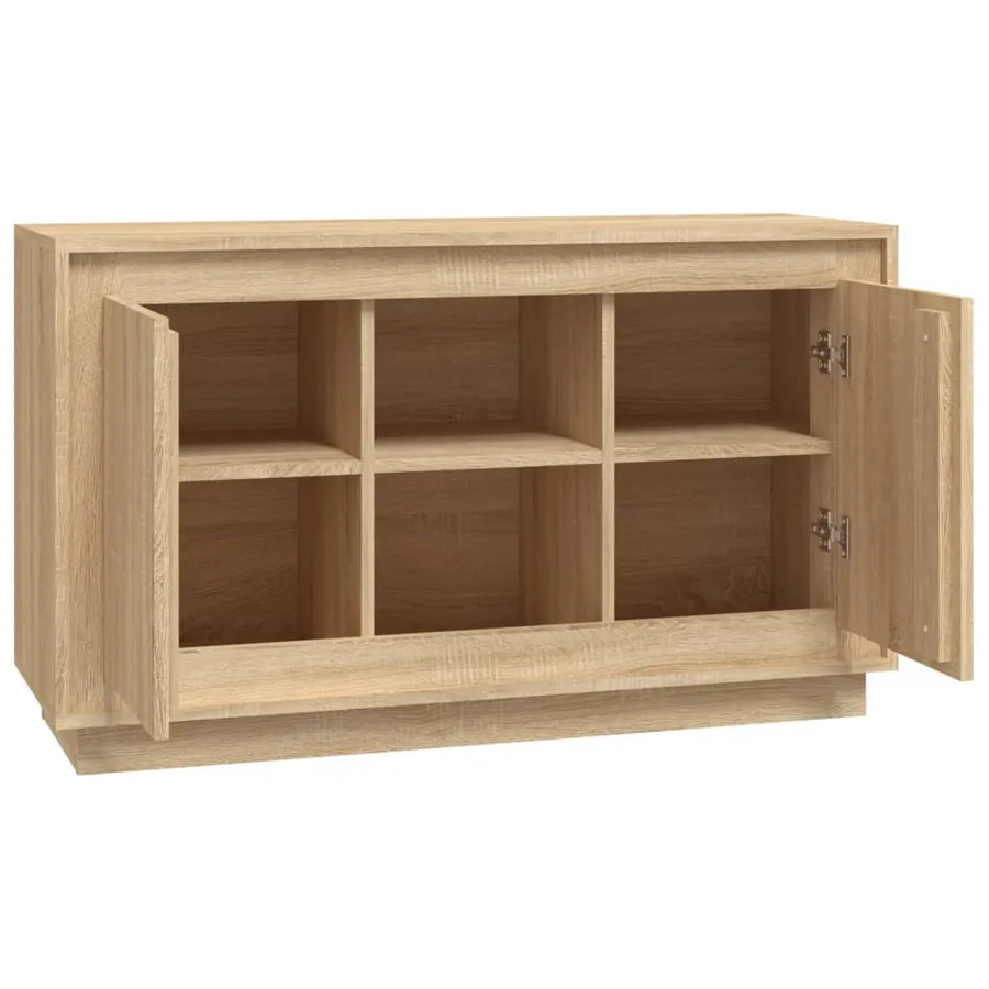 Buffet chêne sonoma 102x35x60 cm bois d'ingénierie - 6