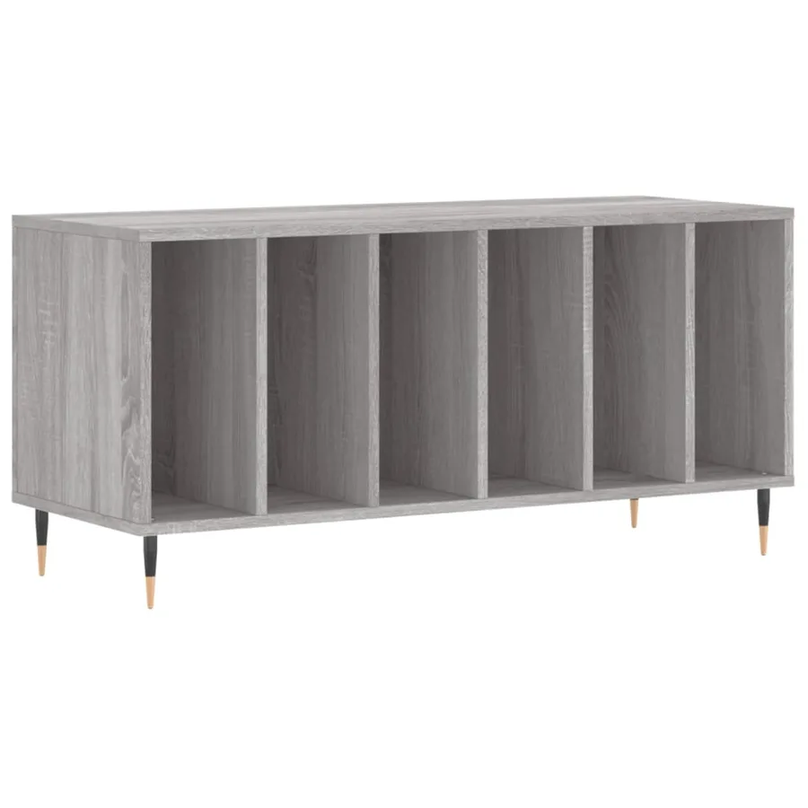 Armoire à disques sonoma gris 100x38x48 cm bois d'ingénierie - 2