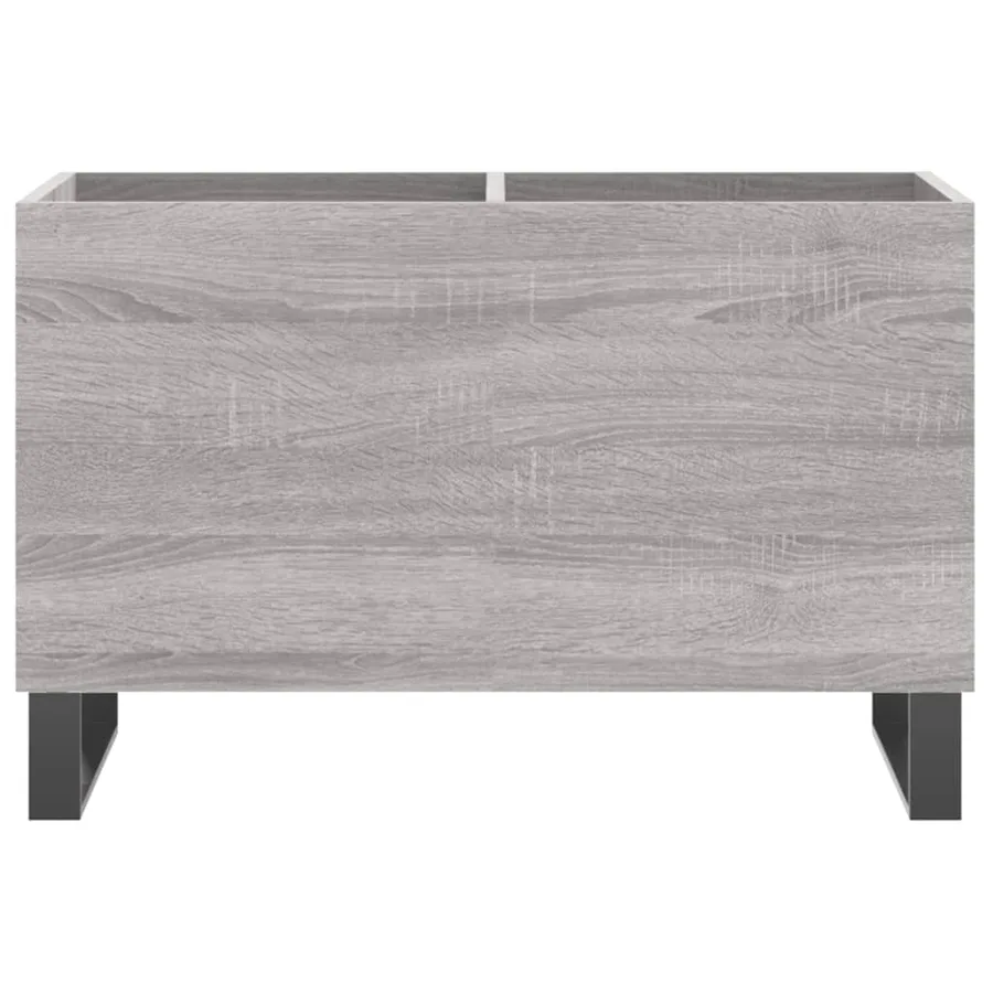 Armoire à disques sonoma gris 74,5x38x48 cm bois d'ingénierie - 4