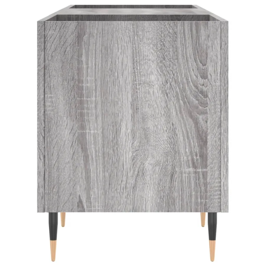 Armoire à disques sonoma gris 121x38x48 cm bois d'ingénierie - 5
