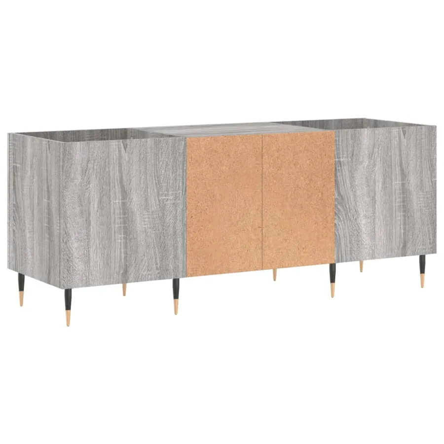 Armoire à disques sonoma gris 121x38x48 cm bois d'ingénierie - 6