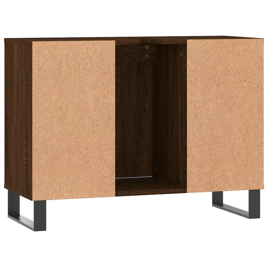 Armoire salle de bain chêne marron 80x33x60cm bois d'ingénierie - 8