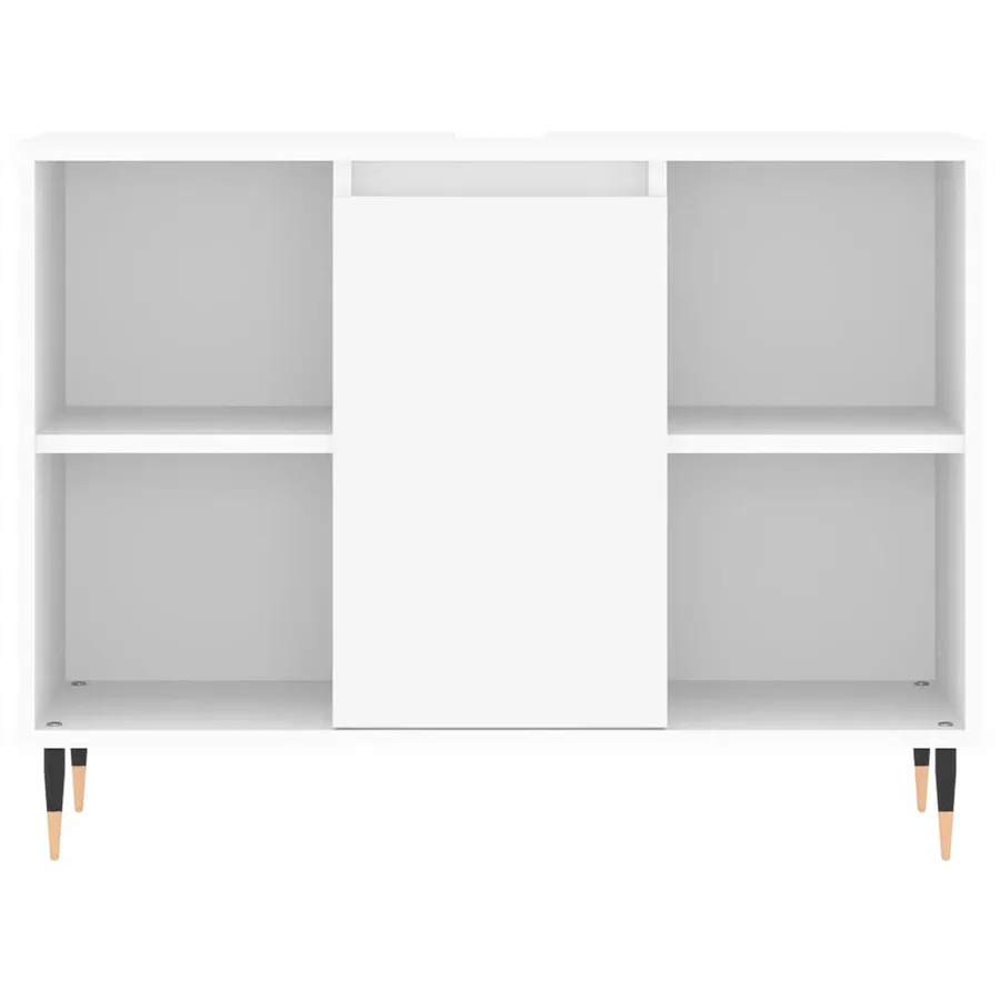 Armoire de salle de bain blanc 80x33x60 cm bois d'ingénierie - 6