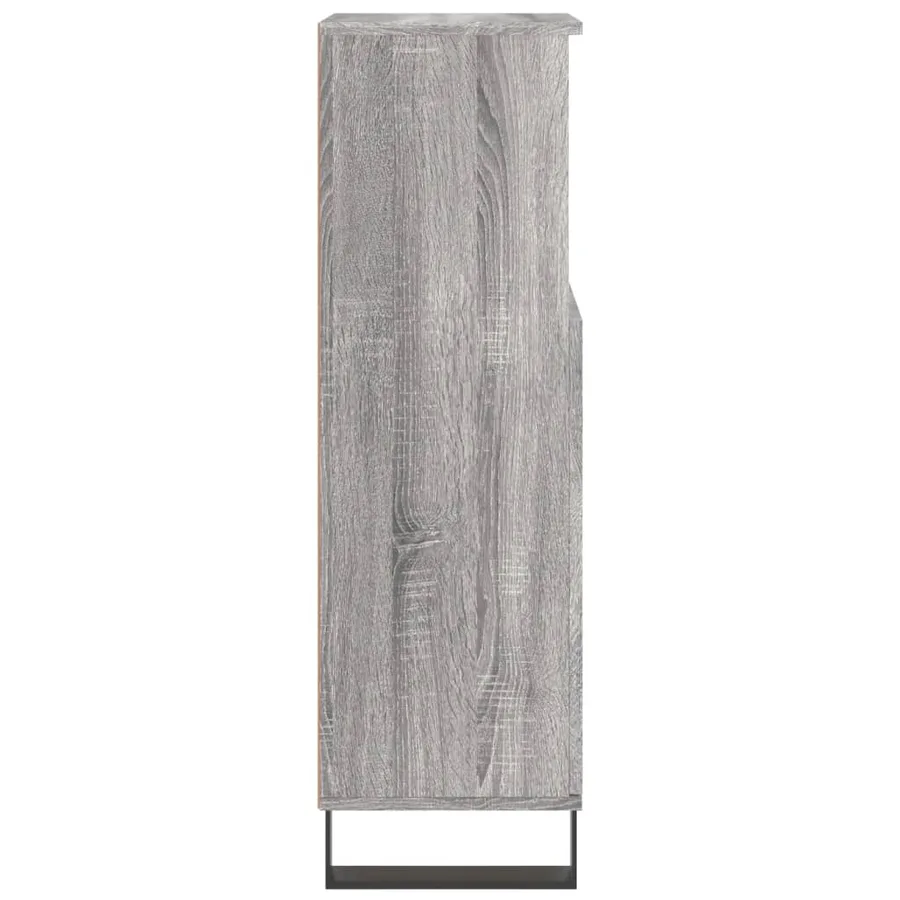 Armoire salle de bain sonoma gris 30x30x100 cm - 7