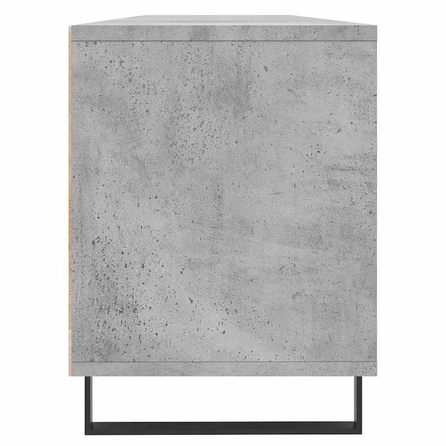 Meuble TV gris béton 150x30x44,5 cm bois d'ingénierie - 7