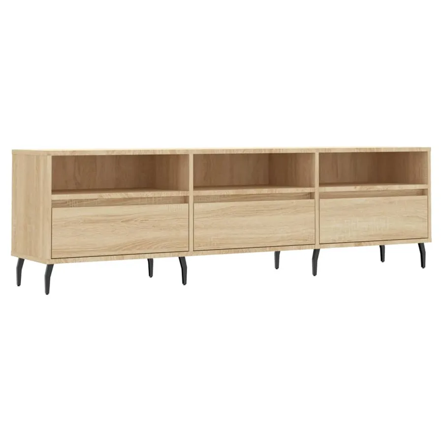 Meuble TV chêne sonoma 150x30x44,5 cm bois d'ingénierie - 2