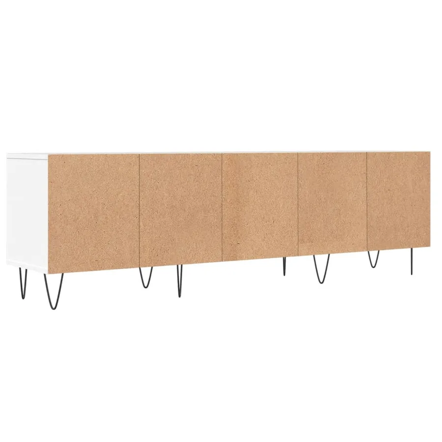 Meuble TV blanc 150x30x44,5 cm bois d'ingénierie - 8