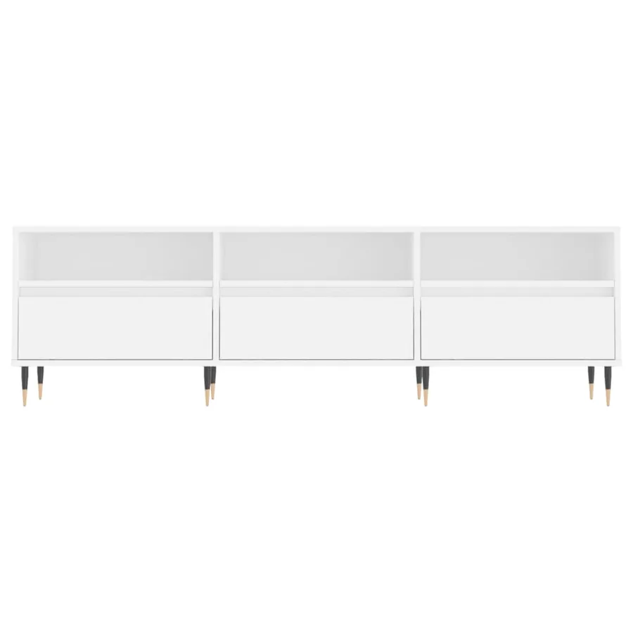 Meuble TV blanc 150x30x44,5 cm bois d'ingénierie - 5