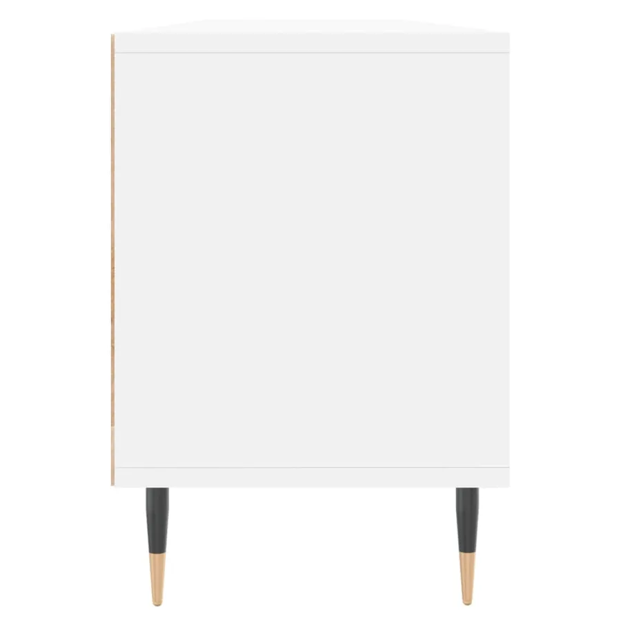 Meuble TV blanc 150x30x44,5 cm bois d'ingénierie - 7