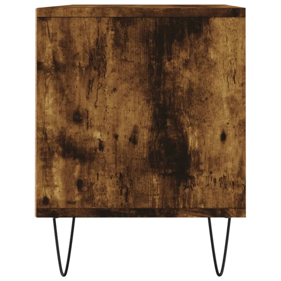 Meuble TV chêne fumé 100x34,5x44,5 cm bois d'ingénierie - 7