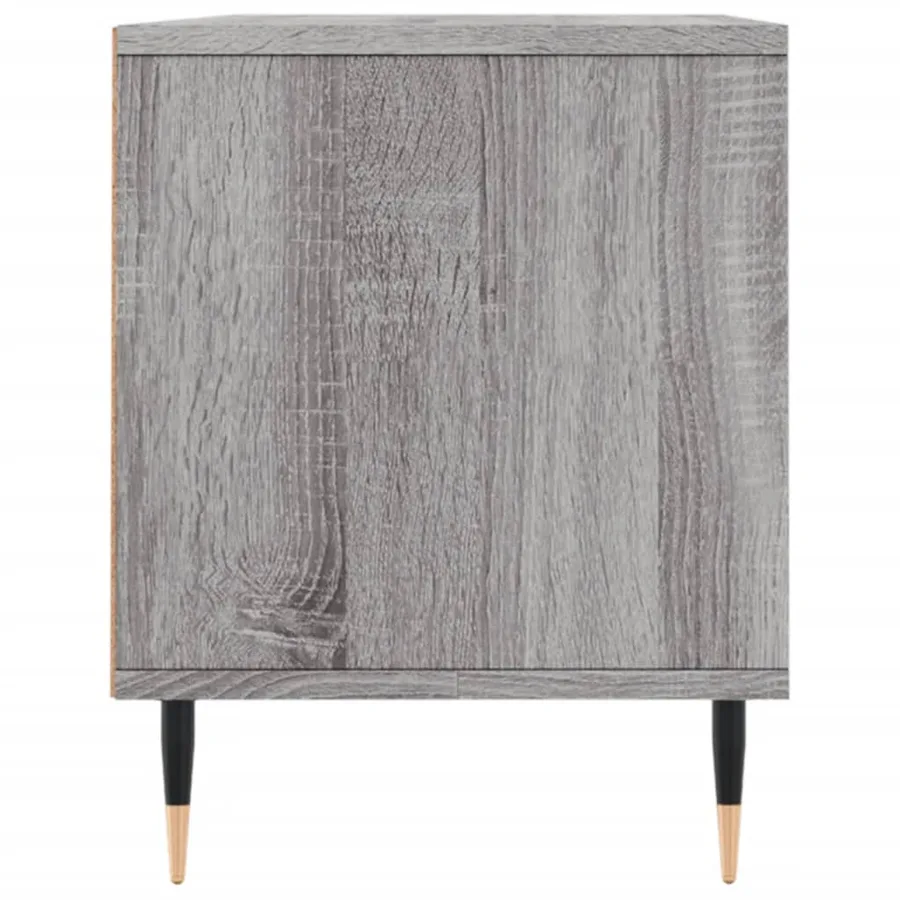 Meuble TV sonoma gris 100x34,5x44,5 cm bois d'ingénierie - 7