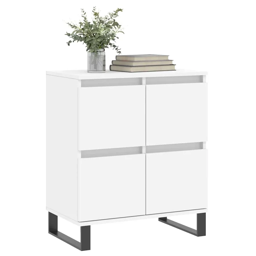 Buffet Blanc 60x35x70 cm Bois d'ingénierie - 3