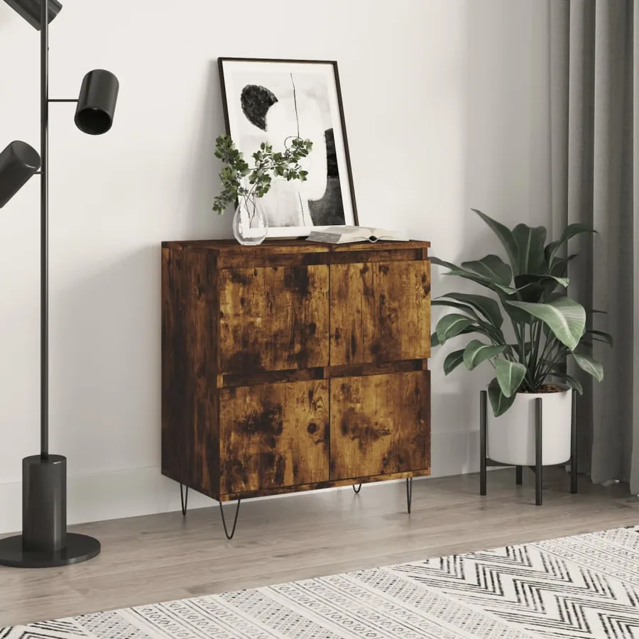 Buffet Chêne fumé 60x35x70 cm Bois d'ingénierie