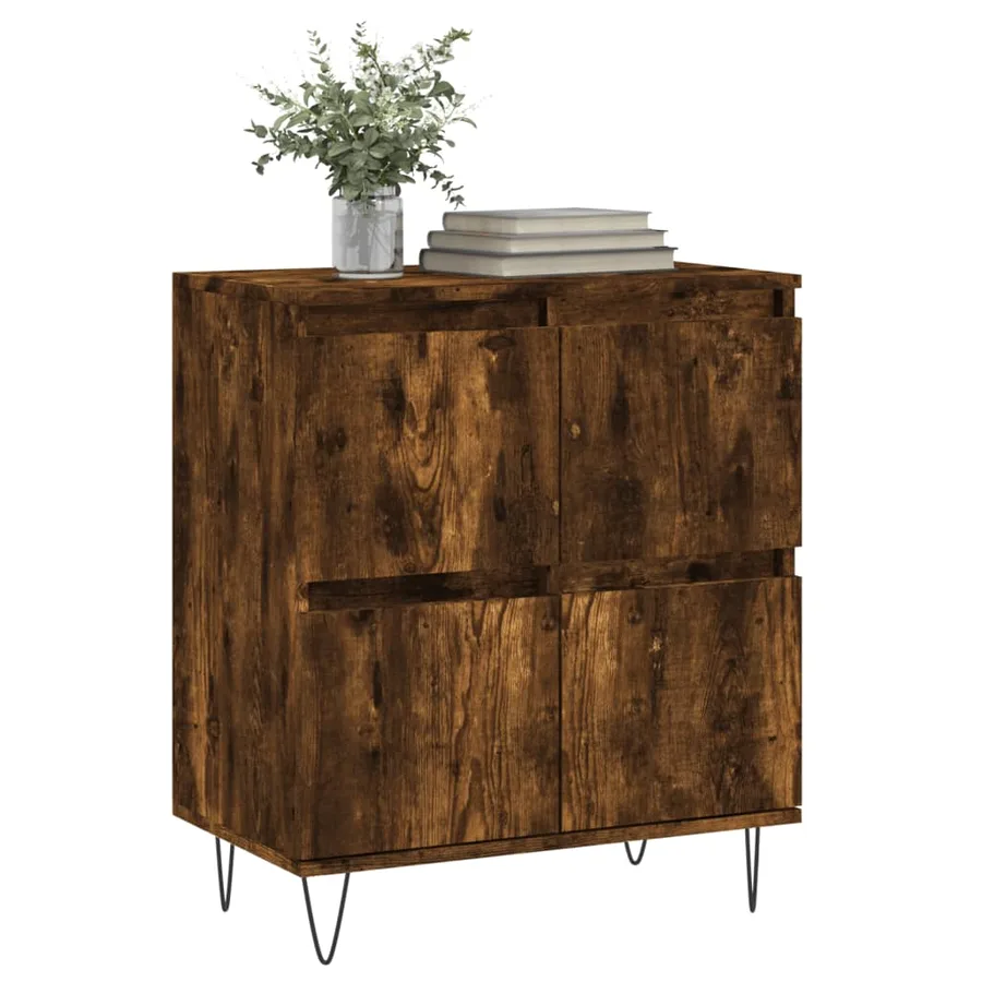 Buffet Chêne fumé 60x35x70 cm Bois d'ingénierie - 3