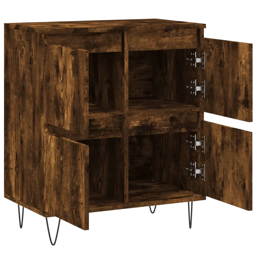 Buffet Chêne fumé 60x35x70 cm Bois d'ingénierie - 6