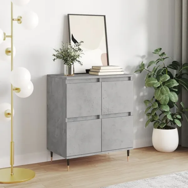 Buffet Gris béton 60x35x70 cm Bois d'ingénierie
