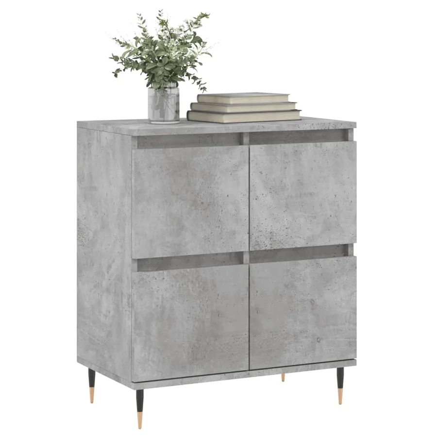 Buffet Gris béton 60x35x70 cm Bois d'ingénierie - 3