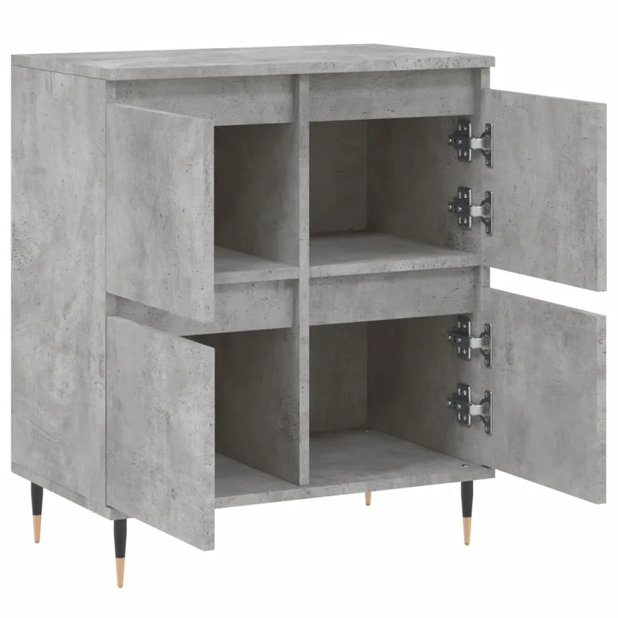 Buffet Gris béton 60x35x70 cm Bois d'ingénierie - 6