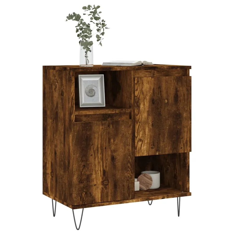 Buffet Chêne fumé 60x35x70 cm Bois d'ingénierie - 3