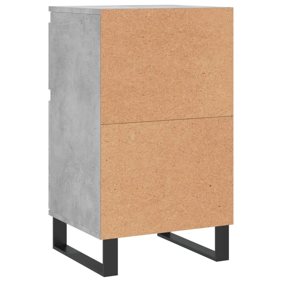 Buffet gris béton 40x35x70 cm bois d'ingénierie - 5