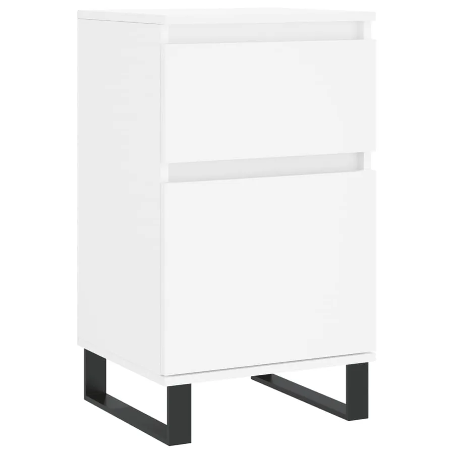 Buffet blanc 40x35x70 cm bois d’ingénierie - 2