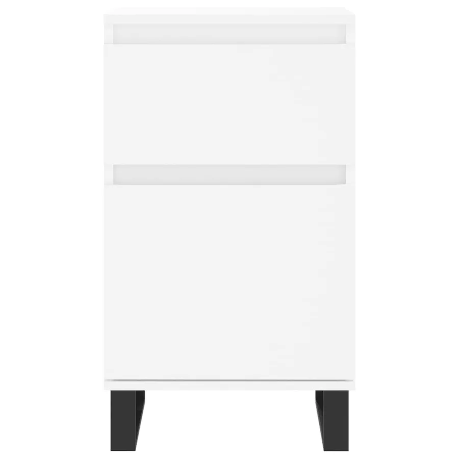 Buffet blanc 40x35x70 cm bois d’ingénierie - 5