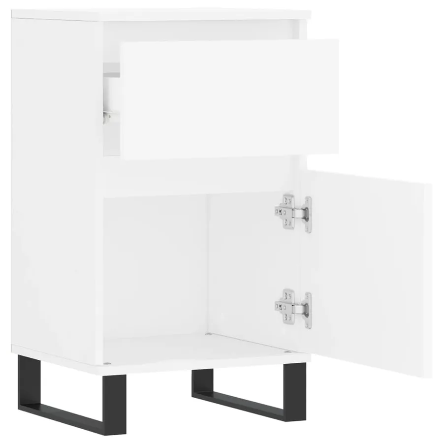 Buffet blanc 40x35x70 cm bois d’ingénierie - 6