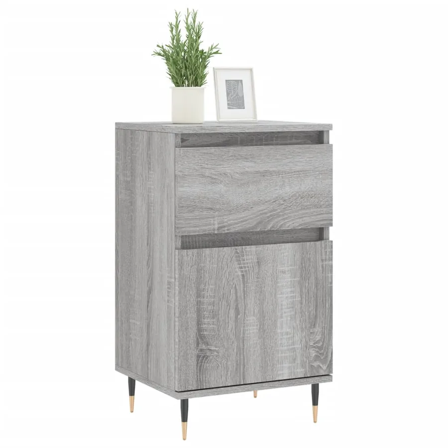 Buffets 2 pcs sonoma gris 40x35x70 cm bois d'ingénierie - 3