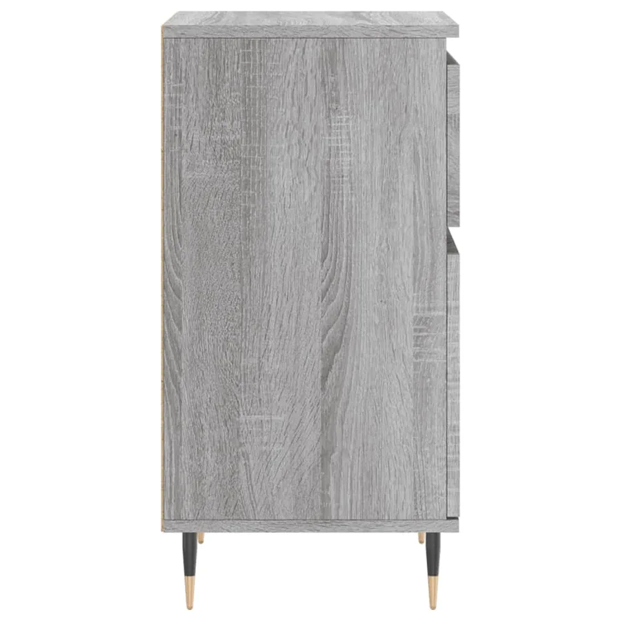 Buffets 2 pcs sonoma gris 40x35x70 cm bois d'ingénierie - 8