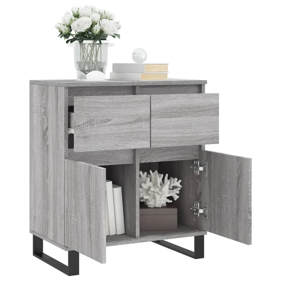 Buffet Sonoma gris 60x35x70 cm Bois d'ingénierie - 4