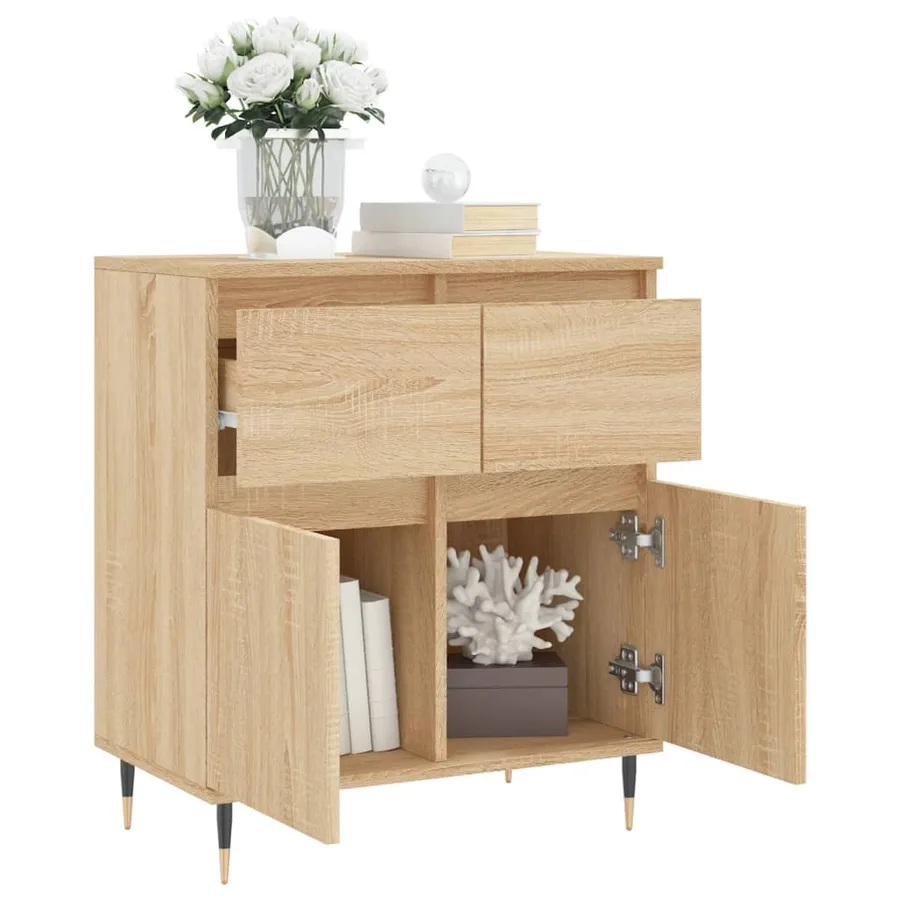 Buffet Chêne sonoma 60x35x70 cm Bois d'ingénierie - 4