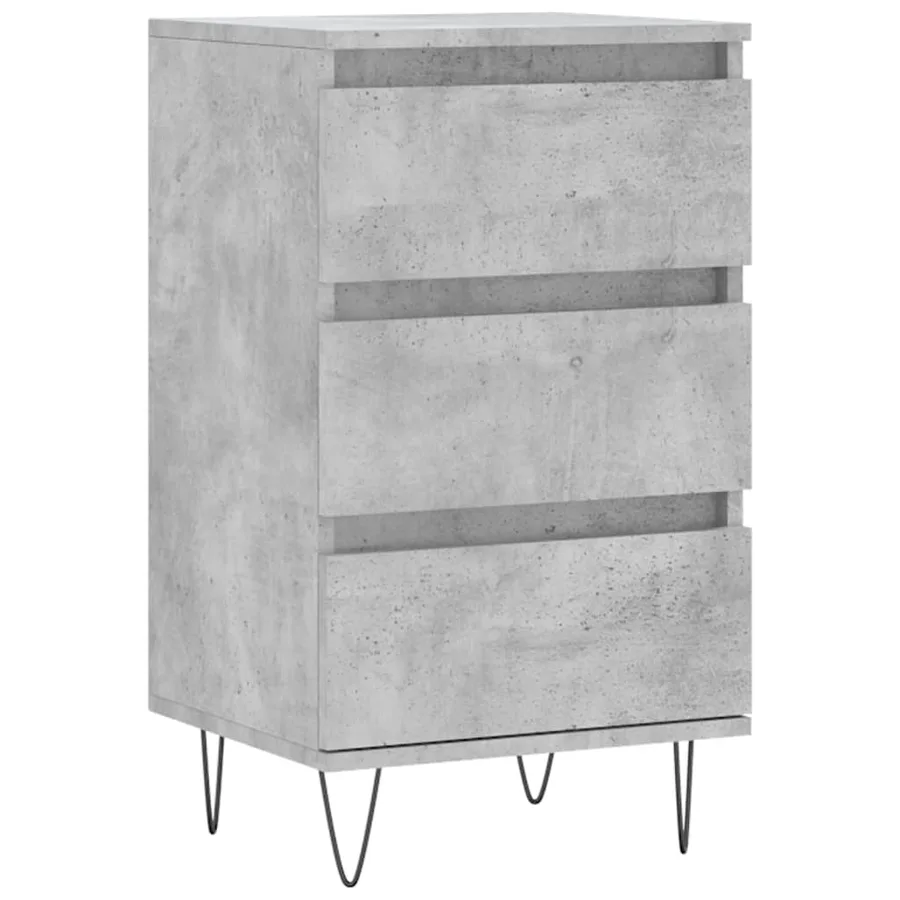 Buffet gris béton 40x35x70 cm bois d'ingénierie - 2