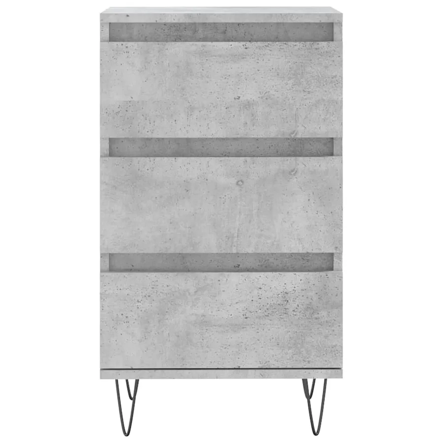 Buffet gris béton 40x35x70 cm bois d'ingénierie - 5