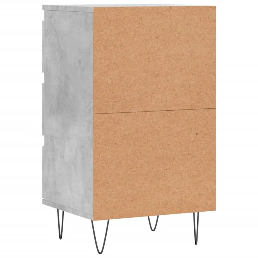 Buffet gris béton 40x35x70 cm bois d'ingénierie - 8