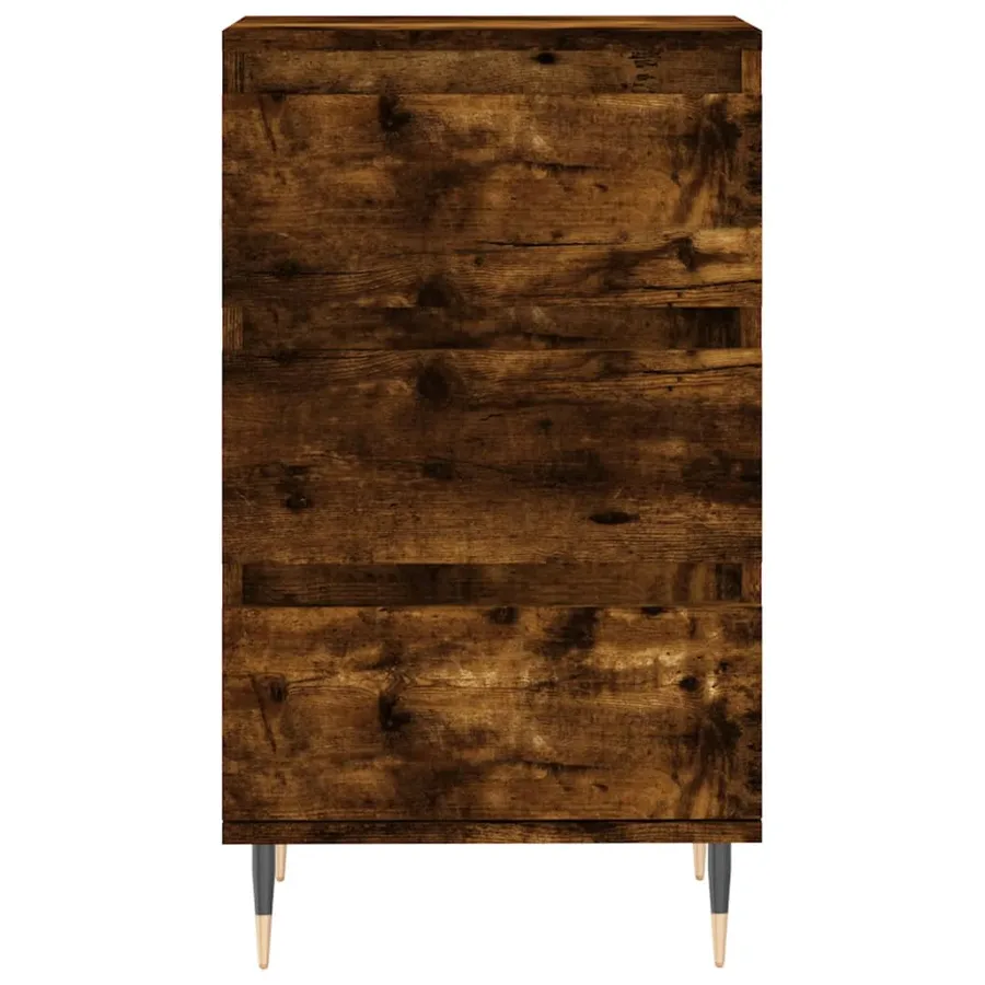 Buffet chêne fumé 40x35x70 cm bois d'ingénierie - 5